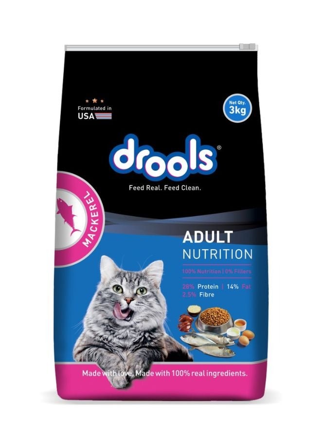 Drools Mackerel Dry Cat Food 3kg - Image 1