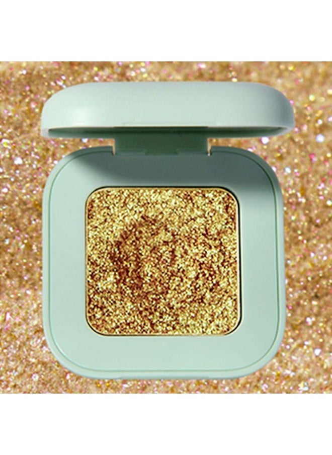 Mond'sub Single Portable Glitter Eye Shadow 12 Colors,Highly Pigmented Long Lasting Makeup Set With Mirror (105# Gold brown)  - Image 1