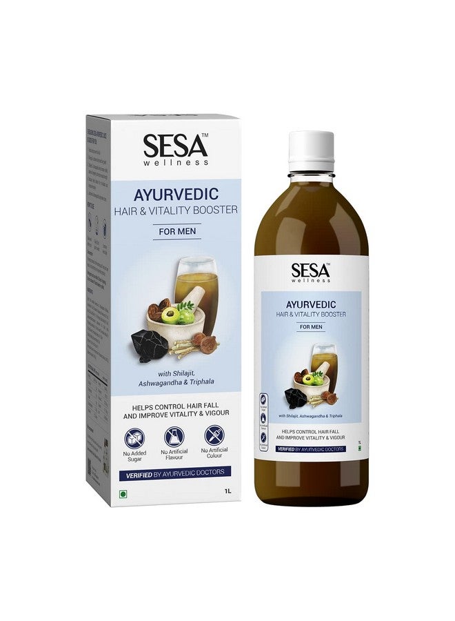 SESA Ayurvedic Juice for Men with Shilajit, Ashwagandha & Triphala - Boosts Energy, Strength & Stamina - Controls Hair Fall, 1L - Image 1