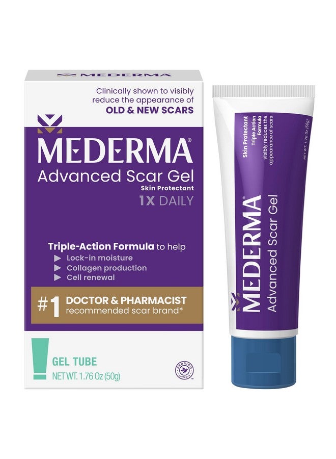 Mederma Advanced Scar Gel, Treats Old And New Scars, Reduces The Appearance Of Scars From Acne, Stitches, Burns And More, 50 Grams - Image 1