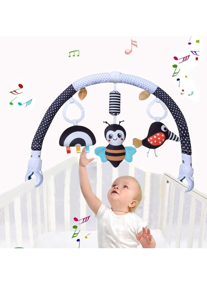 Generic - Baby Stroller Arch Toys, Car Seat Toys,Bouncer Toy Bar/Mobile for Bassinet,Adjustable Baby Hanging Toys Fit for Crib Bed,Stroller,Car Seat,Baby Gifts.(Black Bee) - Image 1
