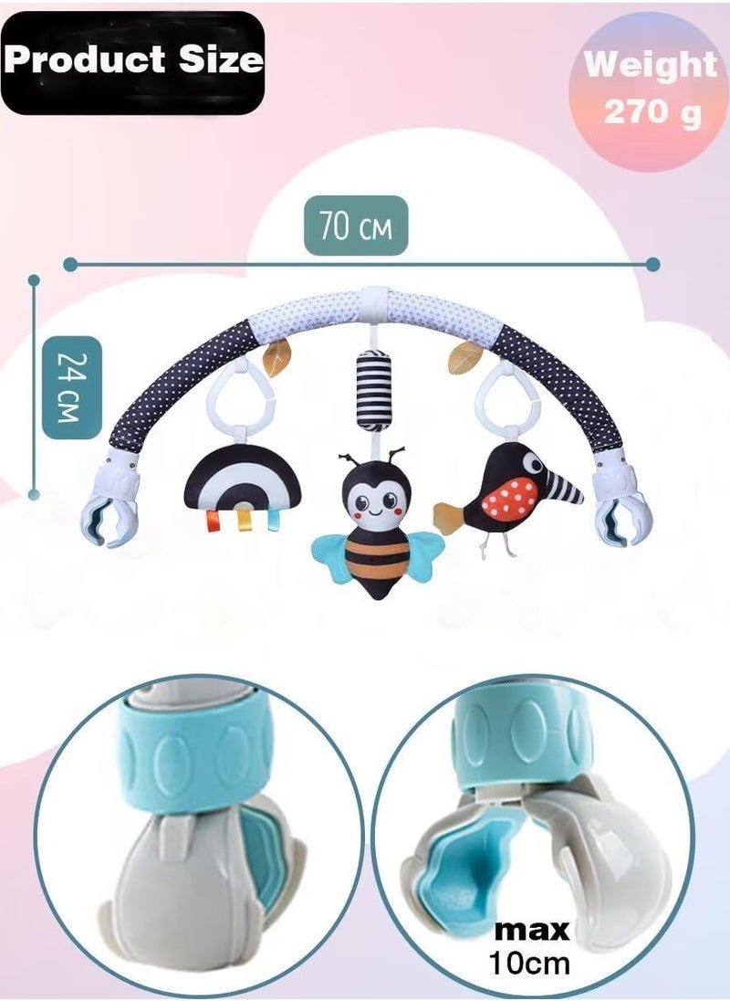 Generic - Baby Stroller Arch Toys, Car Seat Toys,Bouncer Toy Bar/Mobile for Bassinet,Adjustable Baby Hanging Toys Fit for Crib Bed,Stroller,Car Seat,Baby Gifts.(Black Bee) - Image 1