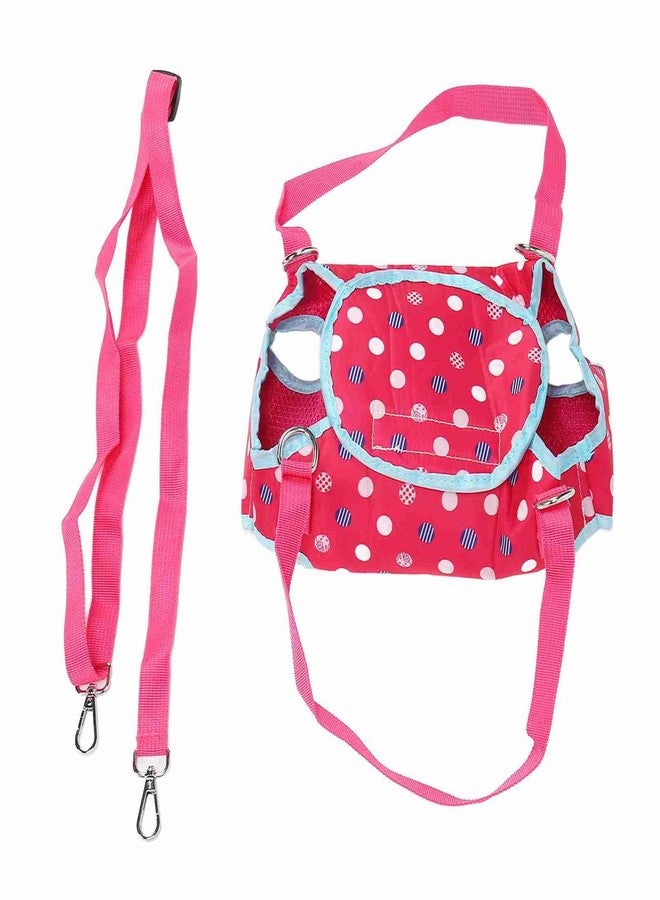 FUZHUI Portable Breathable Dog Support Harness, Single Shoulder Pet Lift Support for Outdoor Activities, Rose Color, Made of Sturdy Polyester Fabric (M) - Image 2