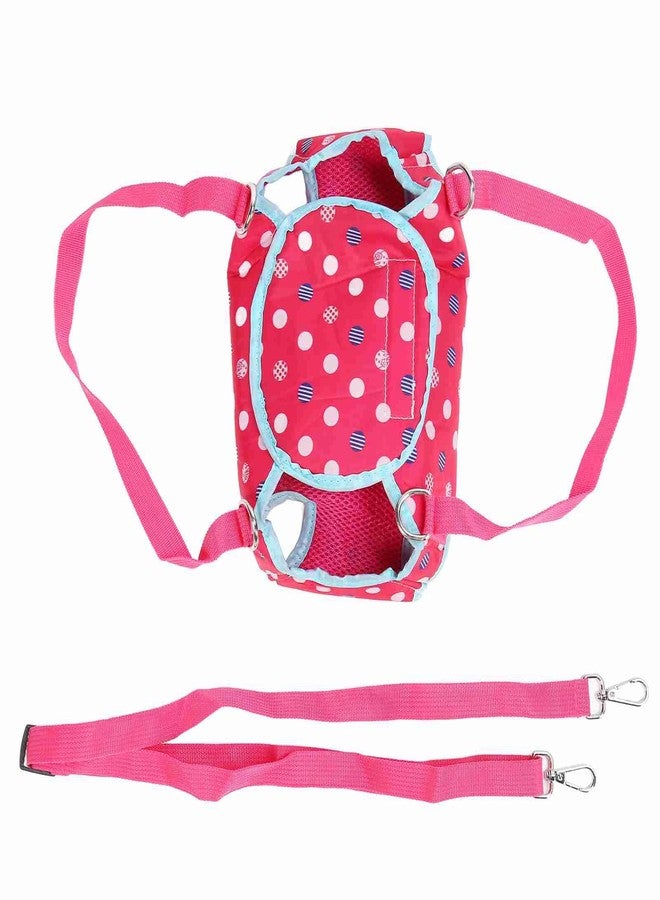 FUZHUI Portable Breathable Dog Support Harness, Single Shoulder Pet Lift Support for Outdoor Activities, Rose Color, Made of Sturdy Polyester Fabric (M) - Image 1