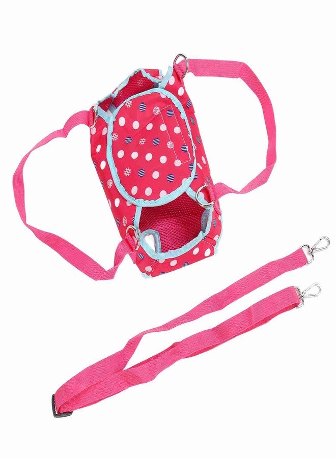 FUZHUI Portable Breathable Dog Support Harness, Single Shoulder Pet Lift Support for Outdoor Activities, Rose Color, Made of Sturdy Polyester Fabric (M) - Image 5