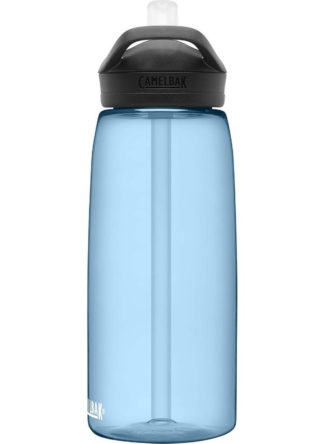 كاميلباك زجاجة ماء CamelBak eddy+ 32 أونصة من Tritan Renew مع غطاء قش، أزرق حقيقي – صديقة للبيئة ومقاومة للتسرب والانسكاب - Image 4