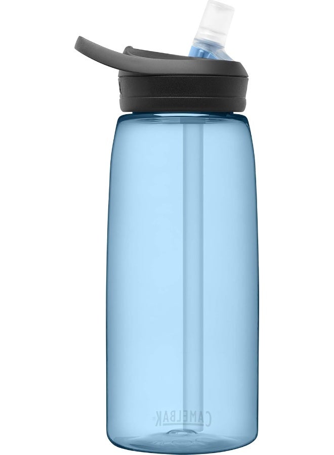 كاميلباك زجاجة ماء CamelBak eddy+ 32 أونصة من Tritan Renew مع غطاء قش، أزرق حقيقي – صديقة للبيئة ومقاومة للتسرب والانسكاب - Image 3