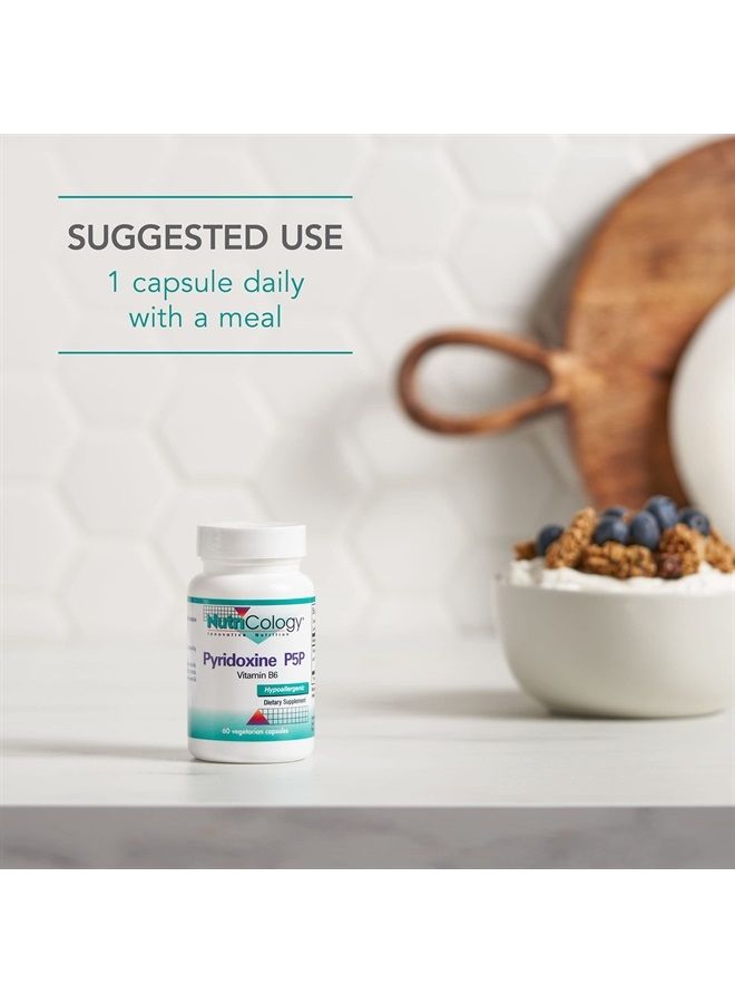 Nutricology Pyridoxine P5P - High Dose Vitamin B6, Pyridoxal-5-Phosphate - 60 Vegetarian Capsules - Image 5