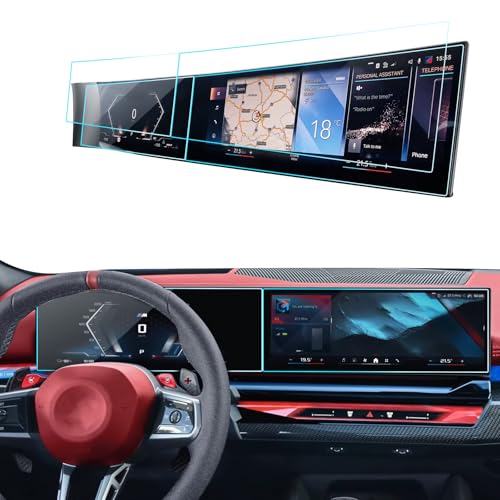 LANTU 4PCS Car Screen Protector for BMW iDrive X5 (2024 2025), X6 (2024 2025), XM (2024 2025), X7 (2023-2024 2025) Accessories Nano Screen Protector Film HD Clear (2PCS Navi+2PCS Dash) - Image 1