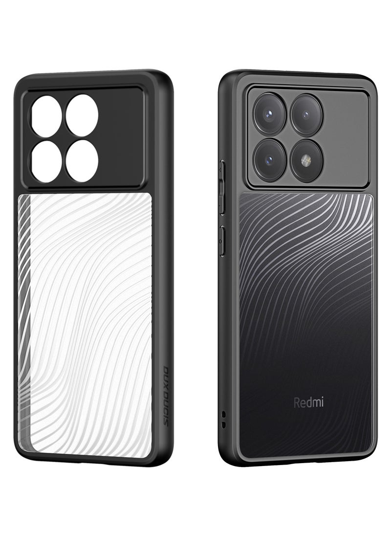 DUX DUCIS - DUX DUCIS Aimo Case Anti-Yellowing Clear [Hard PC Back & Soft TPU Bumper] Shockproof Protective Phone Case Cover compatible with Poco x6 Pro / Redmi K70E (Black) - Image 1