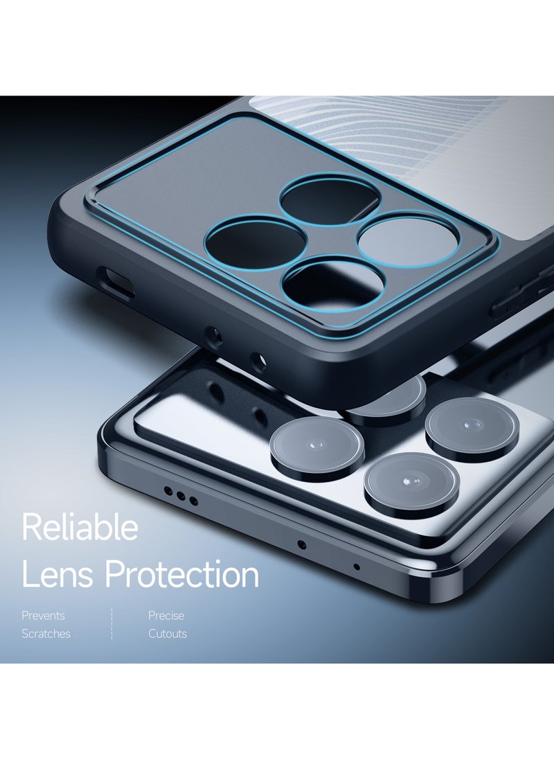 DUX DUCIS - DUX DUCIS Aimo Case Anti-Yellowing Clear [Hard PC Back & Soft TPU Bumper] Shockproof Protective Phone Case Cover compatible with Poco x6 Pro / Redmi K70E (Black) - Image 1