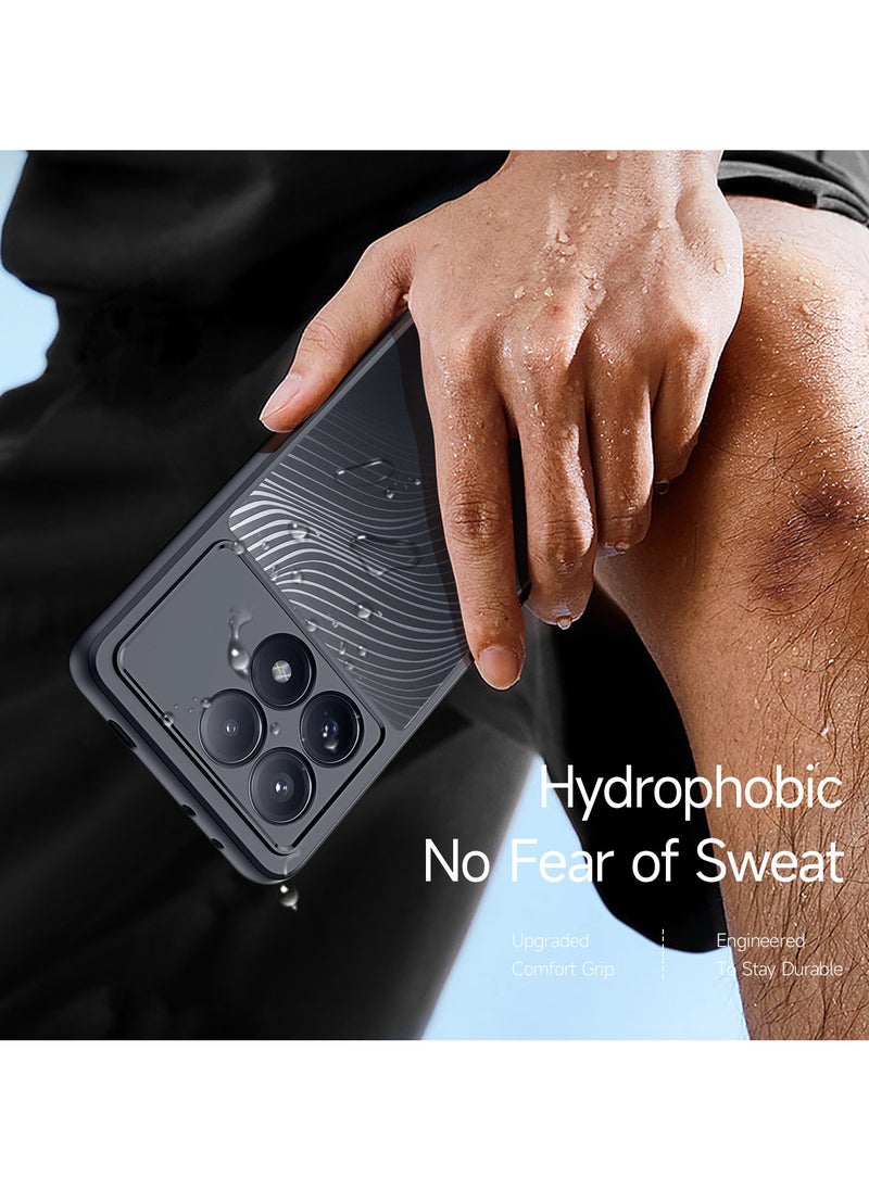 DUX DUCIS - DUX DUCIS Aimo Case Anti-Yellowing Clear [Hard PC Back & Soft TPU Bumper] Shockproof Protective Phone Case Cover compatible with Poco x6 Pro / Redmi K70E (Black) - Image 1