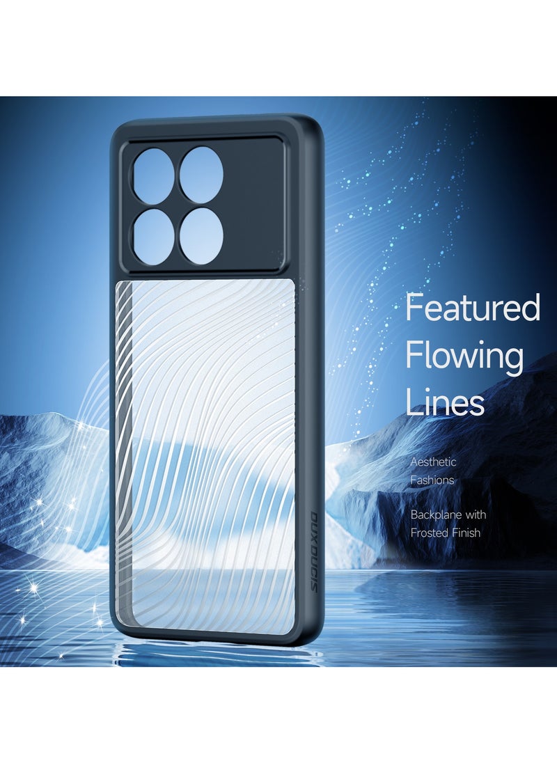 DUX DUCIS - DUX DUCIS Aimo Case Anti-Yellowing Clear [Hard PC Back & Soft TPU Bumper] Shockproof Protective Phone Case Cover compatible with Poco x6 Pro / Redmi K70E (Black) - Image 1
