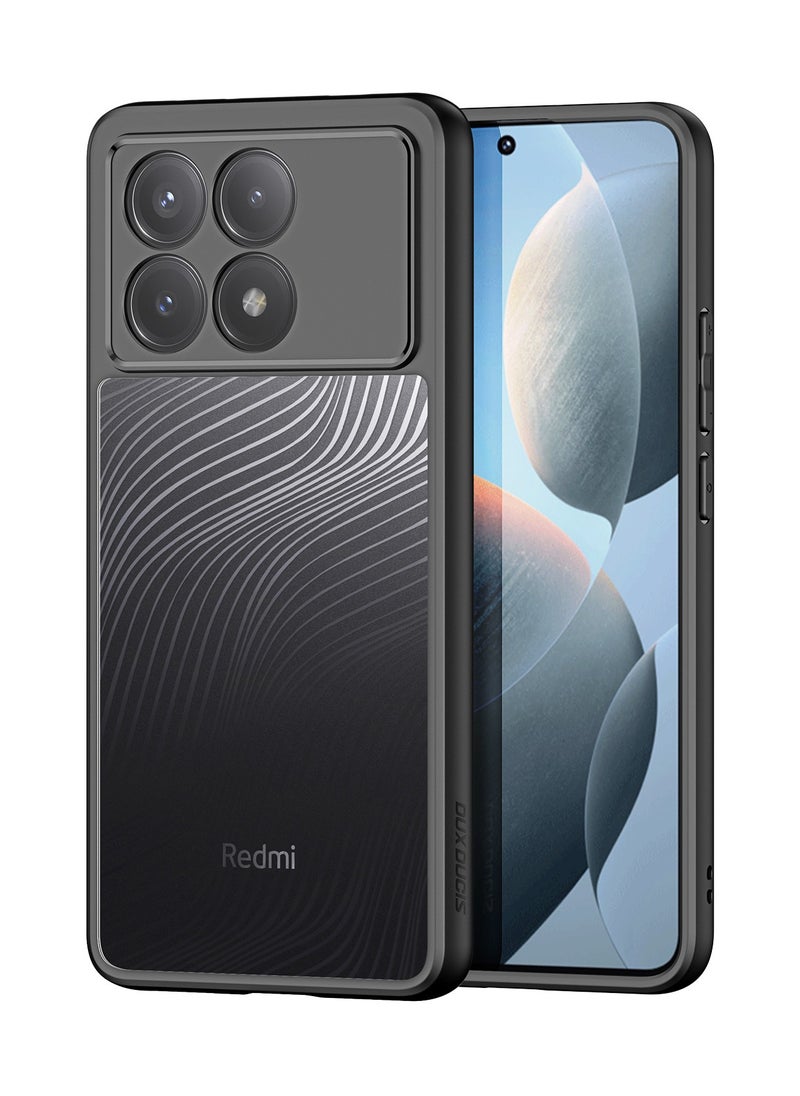 DUX DUCIS - DUX DUCIS Aimo Case Anti-Yellowing Clear [Hard PC Back & Soft TPU Bumper] Shockproof Protective Phone Case Cover compatible with Poco x6 Pro / Redmi K70E (Black) - Image 1
