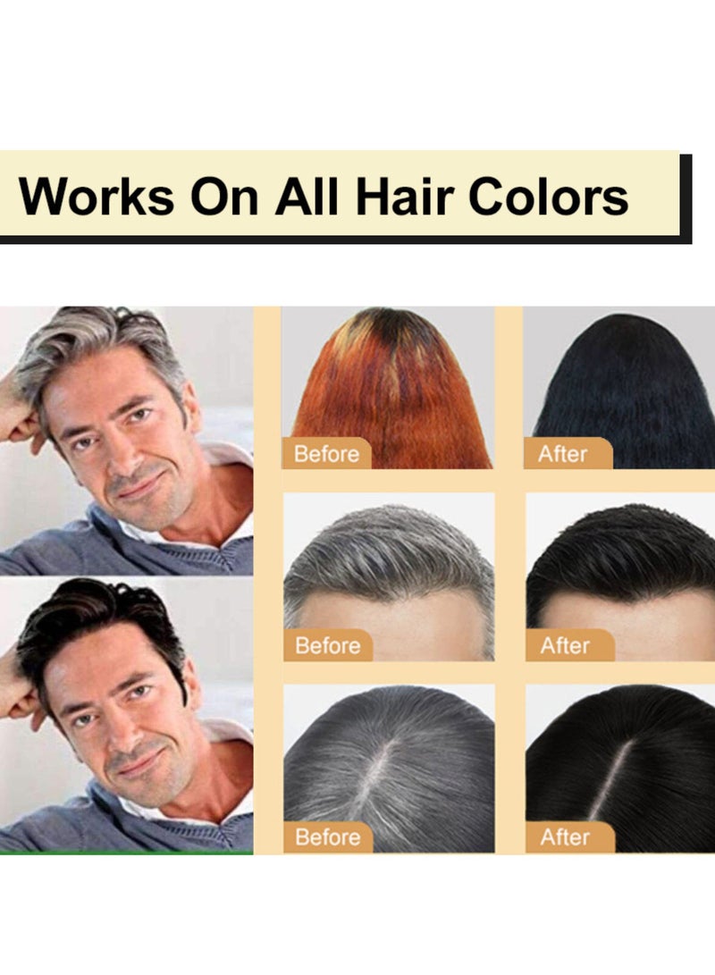 D Beauty 500ML Mokeru Hair Colour Shampoo, Ginger Hair Dye Black Shampoo for Gray Hair Turn into Black in 5 Minutes, 100% Healthy Dyeing Shampoo No Damage to Hair, Instant Hair Shampoo Cover for Women & Men - Image 2