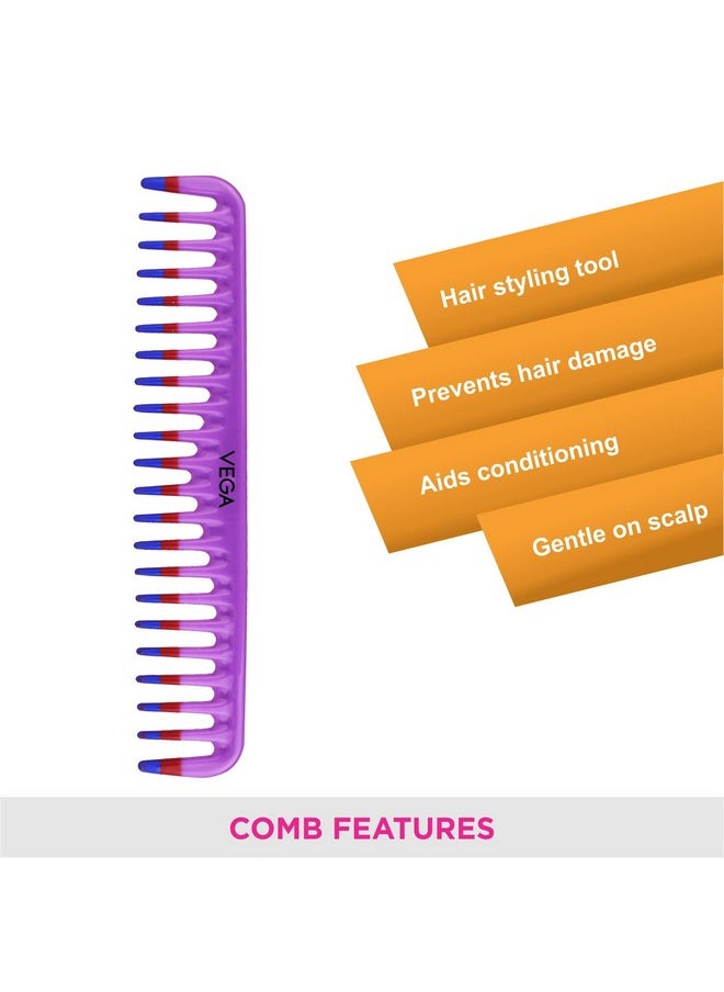 Vega Vega Detangling Hair Comb (India's No.1* Hair Comb Brand) For Men and Women(1266)  - Image 4