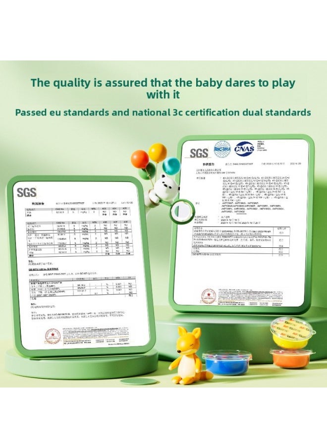 null - Chenguang Clay Children's Kindergarten Plasticine Color Mud 24 Color Handmade Clay Toy Suit Oily Plastic Others-Color:[little Fox Hili] 36-color Box + 36-color Refill (2 White + Tools + Course) - Image 1