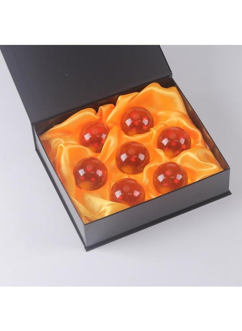 7-Piece Dragon Z Ball Set 3.5centimeter-Collectible Medium Crystal Stars Balls Dragon Ball-Game Balls Gift Set