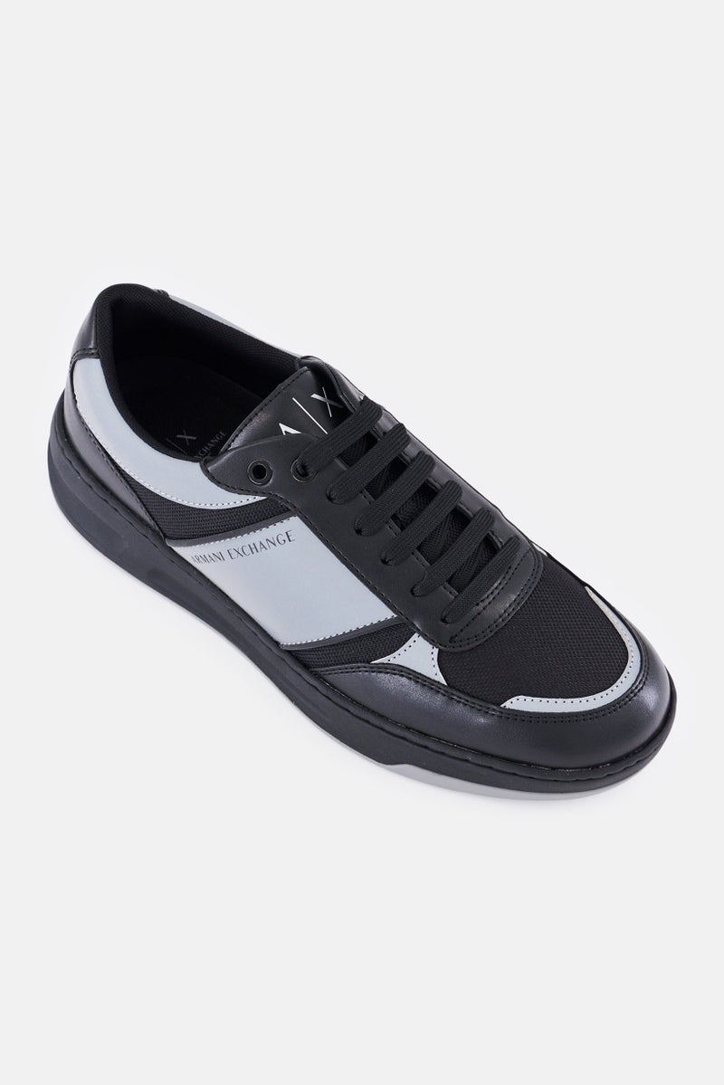 armani AX Armani Exchange Men Standard Lace Up Sneakers, Black - Image 1