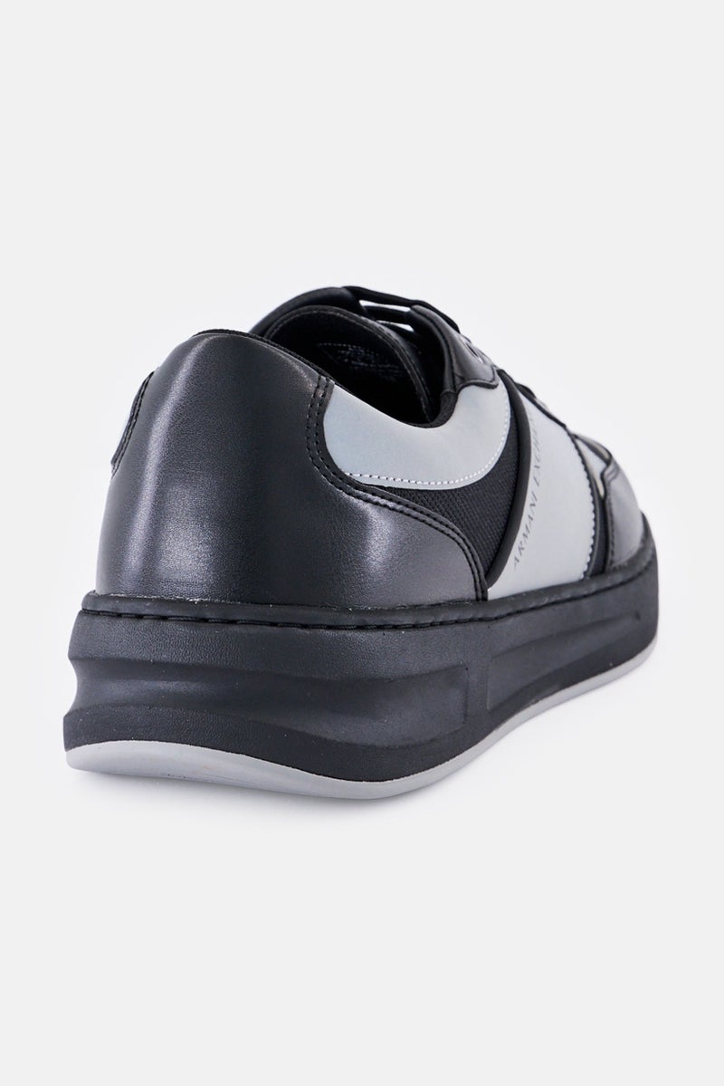 armani AX Armani Exchange Men Standard Lace Up Sneakers, Black - Image 3