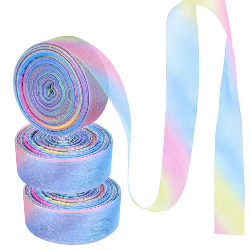 3pcs 25mm 10 Yard Ribbons for Gift Package Wrapping Hair Wedding Party Decoration - Image 2