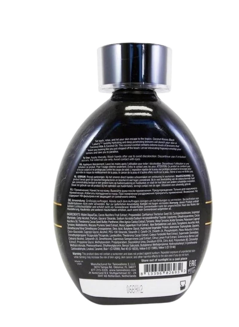 Coconut Ed Hardy Lotion Coconut Kisses Black Label Black DHA Skin Hydrating Bronze 13.5z, Antioxidant, Medium  - Image 2
