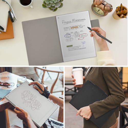 Caweet Case for Remarkable Paper Pro 11.8 Inch 2024 Released, Premium PU Leather Lightweight Book Folio Cover with Bulit-in Magnet & Pen Holder, Black - Image 2