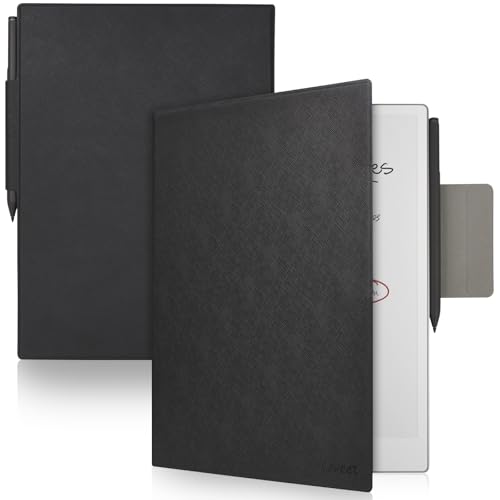 Caweet Case for Remarkable Paper Pro 11.8 Inch 2024 Released, Premium PU Leather Lightweight Book Folio Cover with Bulit-in Magnet & Pen Holder, Black - Image 1