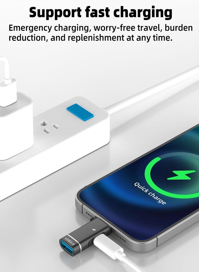 HOYULLI USB C OTG Adapter(2in1)for iPhone16 15 Pro Max Type C Charging Cable for Apple USB-A Card Reader 3.0 Converter Android Digital Camera Data Transfer for iPad Power Port Connector Compatible for Samsung - Image 3