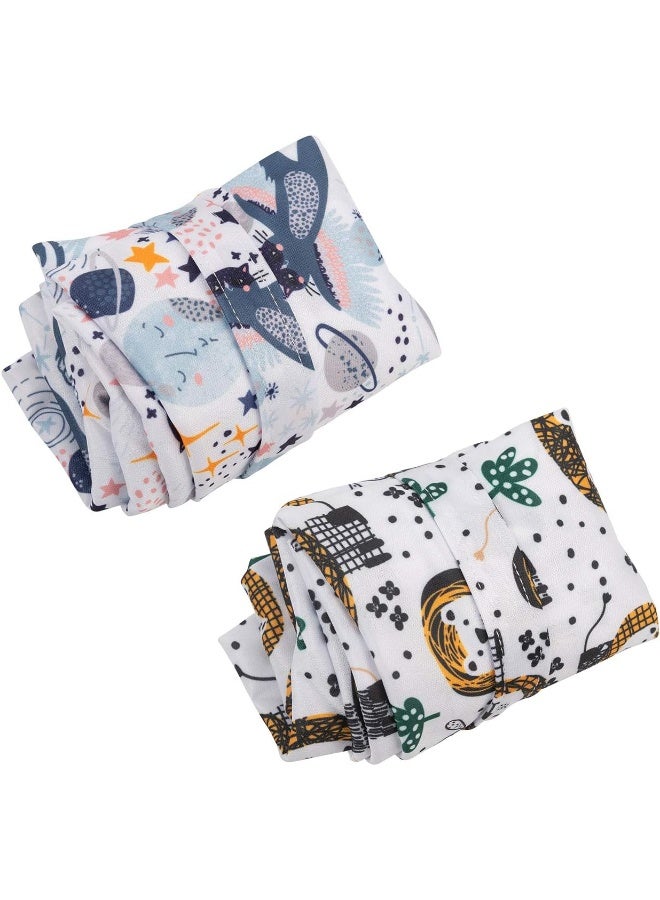 ALVABABY 2pcs Cloth Diaper Wet Dry Bags Waterproof Reusable with Two Zippered Pockets Travel Beach Pool Daycare Soiled Baby Items Yoga Gym Bag for Swimsuits or Wet Clothes - Image 2