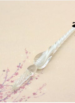 AIWANTO Glass Dip Pen Vintage Handmade Glass Signature Pen Elegant Crystal Dip Sign Pen Great Gift transparent  - Image 4
