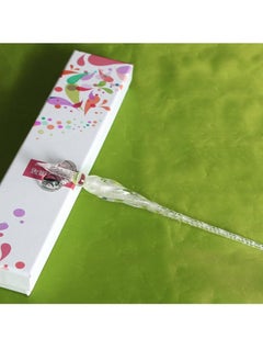 AIWANTO Glass Dip Pen Vintage Handmade Glass Signature Pen Elegant Crystal Dip Sign Pen Great Gift transparent  - Image 3