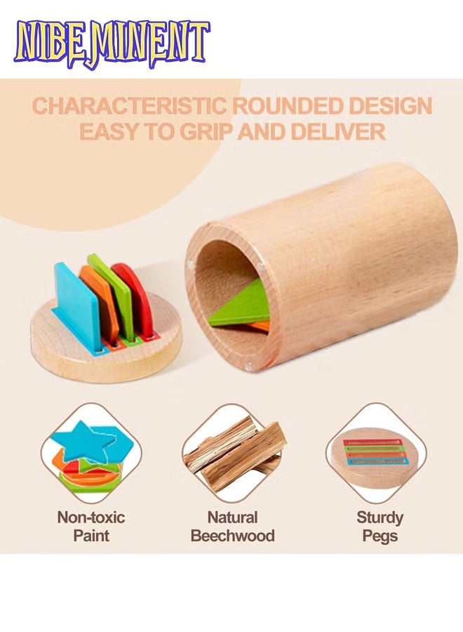 NIBEMINENT 3 in 1 Montessori Toys for 3 + Year Old, Wooden Color Sorting Learning Toys for Toddlers, Fine Motor Skills, Preschool Learning Educational Matching Games, Sensory for Toddlers 3 + - Image 4