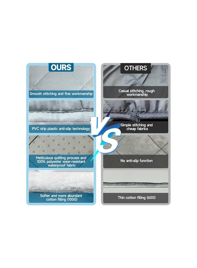 The Bros Sofa Armrest Organizer Non-Slip Arm Chair Bedside Caddy Storage Organizer for Recliner Couch with 14 Pockets for Cell Phone TV Remote Control Magazines (Grey) - Image 2