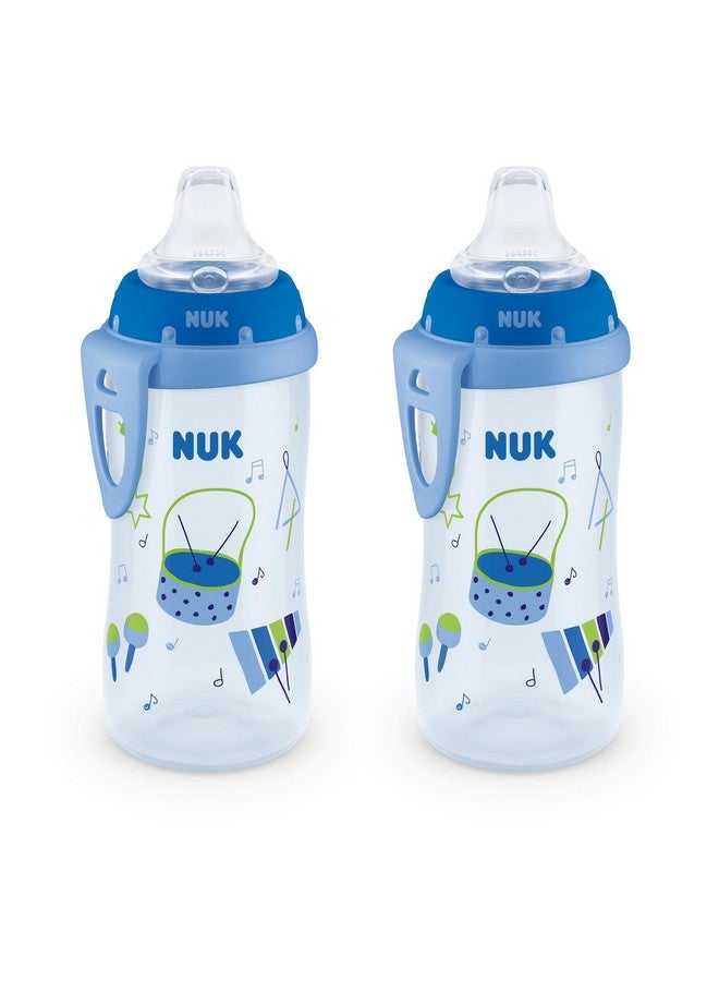 نوك كوب الشرب النشط من NUK، 10 أونصة، عبوة من قطعتين، 8+ أشهر، أزرق - Image 1