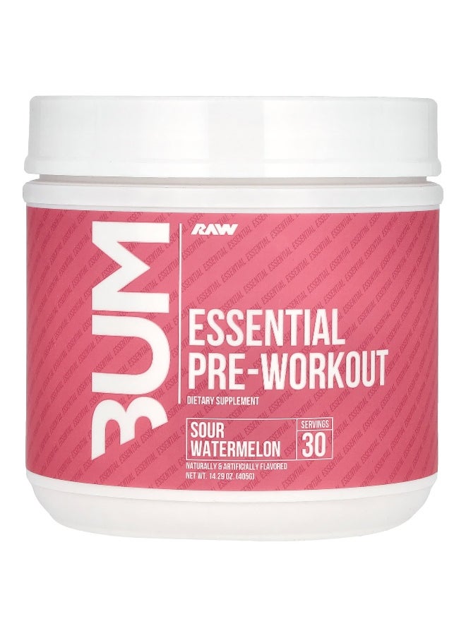 Raw Nutrition Raw Nutrition, Bum, Essential Pre-Workout, Sour Watermelon, 14.29 oz (405 g)  - Image 1