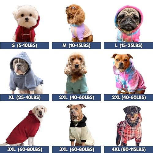 Spark Paws Dog Hoodie Premium Dog Sweater for Small Medium and Large Dogs Warm Outfits for French Bulldogs Pitbull Puppy Winter Jacket Alternative Snow Cone L - Image 3