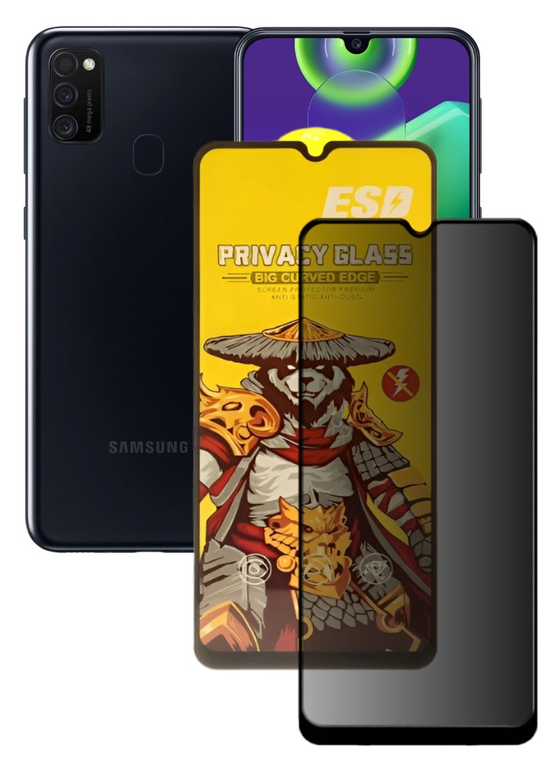 ESD Tempered Dustproof Privacy Glass Screen Protector Compatible For Samsung Galaxy M21 - Image 1