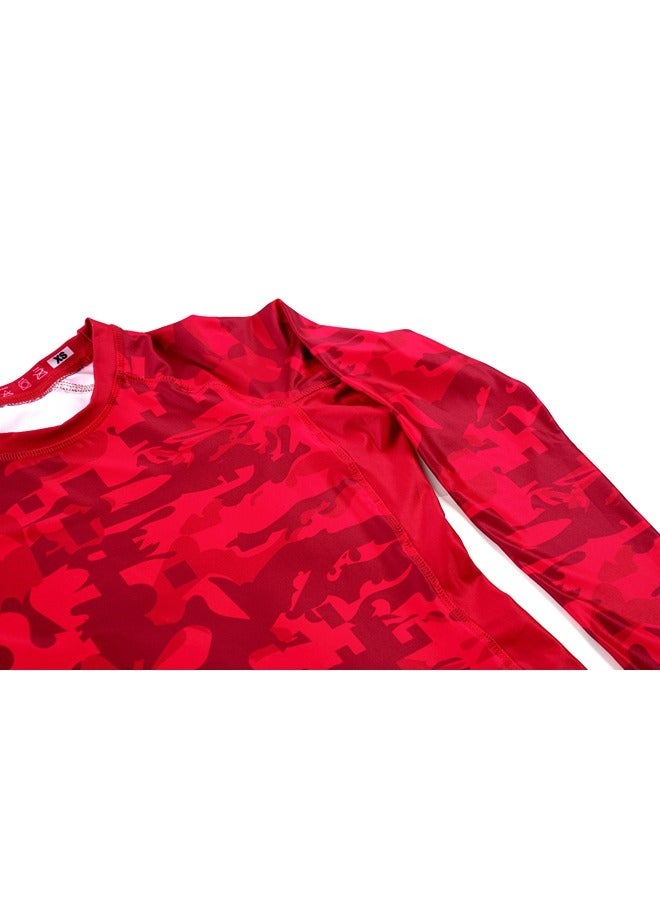 UAEJJ Jiu Jitsu Camouflage Long Sleeve Rash Guard For Kids | Martial Arts Dress For Kids | Taekwondo Dress For Kids | Dress For Martial Arts| Karate Dress For Kids - Image 2