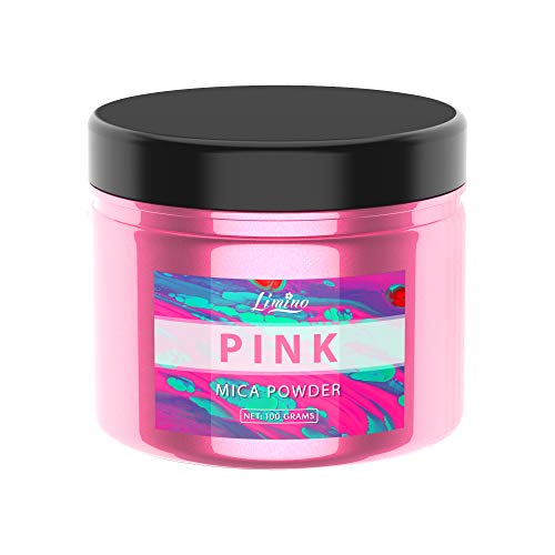 Limino Mica Powder Pure - 3.5oz Pearl Epoxy Resin Color Pigment - Cosmetic Grade Slime Coloring Pigment - Natural Soap Dye for Soap Making Supplies Kit, Bath Bomb Colorant, Paint, Nail Art (Pink) - Image 1