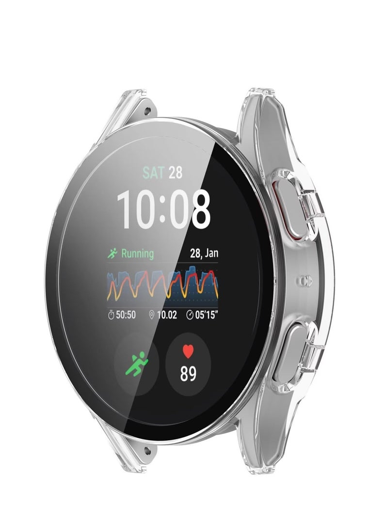 Case for Samsung Galaxy Watch 7 40mm Hard PC Case + Screen Protector Protective Cover Full Coverage Shockproof (Transparent) - Image 2