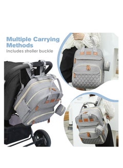 ARCOON ARCOON Diaper Bag Backpack, Large Diaper Bag with Changing Station, Baby Diaper Bag, New Mom Gifts, Lightweight Waterproof Unisex Diaper Bag with Insulated Pockets and USB Charging Port, Grey  - Image 3