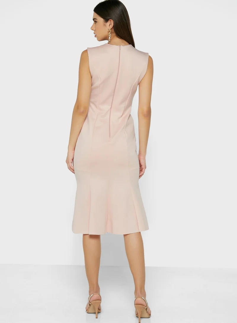 RIVER ISLAND Plunge Peplum Dress