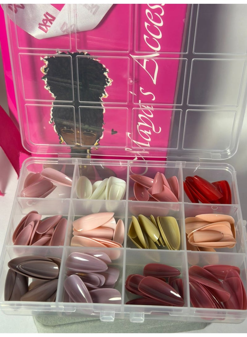 False Nails / 144pcs Different Sizes / acrilyic / 12 Colors (1Pack) - Image 4