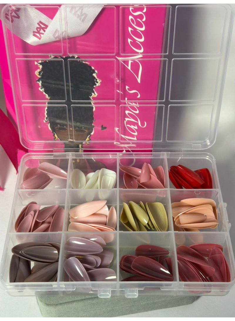 False Nails / 144pcs Different Sizes / acrilyic / 12 Colors (1Pack) - Image 3