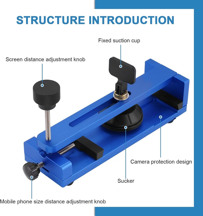cheekyglo Phone Screen Separator Tool Machine with Suction Cup, Mobile Phone FreeHeating Screen Removal Tool Kit for LCD Phone Screen 6\u2d 6.4\u2d 7\u2d (Blue)Blue - Image 2