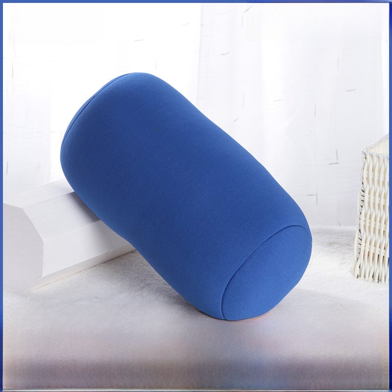 Spot Foam Particle Pillow, Pure Color Cylindrical Pillow, Office Nap Pillow, Multi-Functional Pillow, Neck Protector and Waist Protector(Grey, 30X16) - Image 2