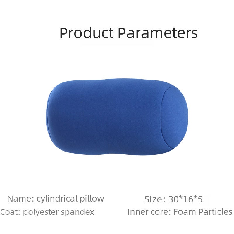 Spot Foam Particle Pillow, Pure Color Cylindrical Pillow, Office Nap Pillow, Multi-Functional Pillow, Neck Protector and Waist Protector(Grey, 30X16) - Image 4
