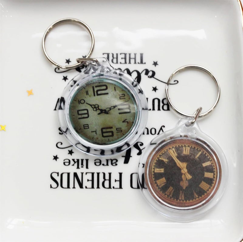 BetterJonny 20Pcs Acrylic picture Keychain Blanks Photo Keychain Clear in Photo Keychain Acrylic Picture Frame Keyrings - Image 2