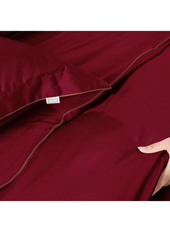 Spread Spain® Italian Cotton 500 Thread Count Single Bed Size Duvet/Quilt Cover, Soft, Breathable and Closure Zipper Duvet Cover (60" x 90" Inch, Red) - Image 3